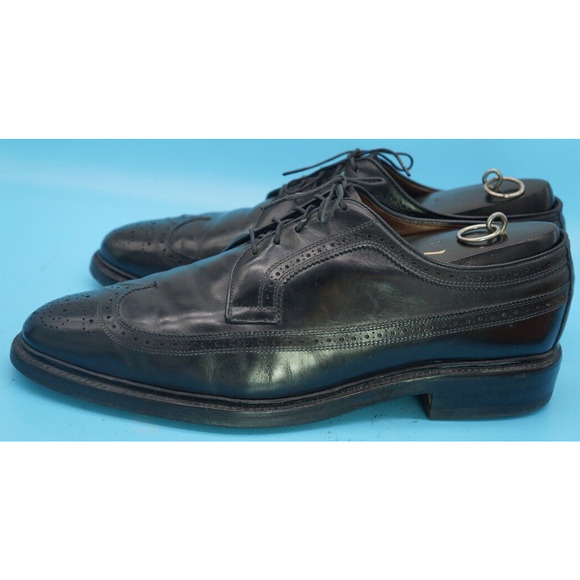 Allen Edmonds MacNeil Calfskin, Black Wingtip Dress Shoes, Size 11.5 D #13336 main image 8